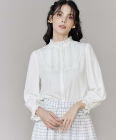 Maglie le cassetto / マーリエ ル カセット シャツ・ブラウス | 《プラスサイズ》ピコフリルブラウス《M Maglie le cassetto》