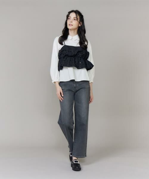 Maglie le cassetto / マーリエ ル カセット シャツ・ブラウス | 《大きいサイズ》フラワー刺繍ビスチェ | 詳細6