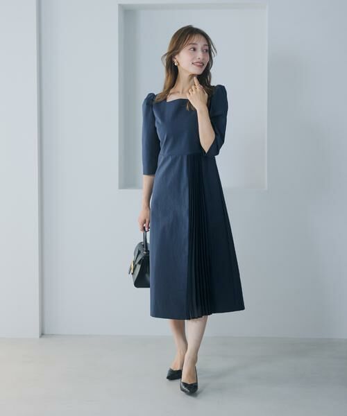 Maglie le cassetto / マーリエ ル カセット ミニ丈・ひざ丈ワンピース | 《M Maglie le cassetto×吉田理紗》ハレ映えプリーツワンピース | 詳細2