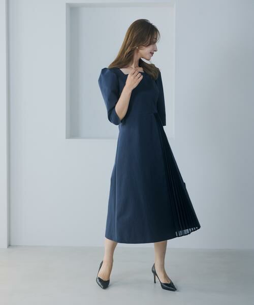 Maglie le cassetto / マーリエ ル カセット ミニ丈・ひざ丈ワンピース | 《M Maglie le cassetto×吉田理紗》ハレ映えプリーツワンピース | 詳細4