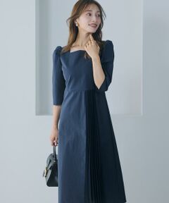 Maglie le cassetto / マーリエ ル カセット ミニ丈・ひざ丈ワンピース | 《大きいサイズ》ハレ映えプリーツワンピース《M Maglie le cassetto×吉田理紗》