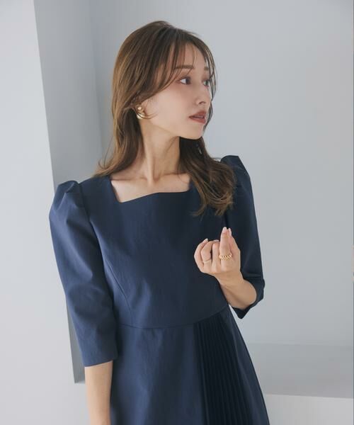 Maglie le cassetto / マーリエ ル カセット ミニ丈・ひざ丈ワンピース | 《大きいサイズ》ハレ映えプリーツワンピース《M Maglie le cassetto×吉田理紗》 | 詳細11