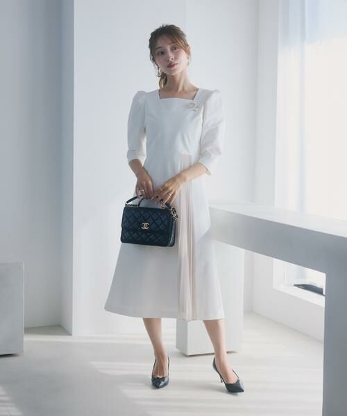 Maglie le cassetto / マーリエ ル カセット ミニ丈・ひざ丈ワンピース | 《大きいサイズ》ハレ映えプリーツワンピース《M Maglie le cassetto×吉田理紗》 | 詳細15