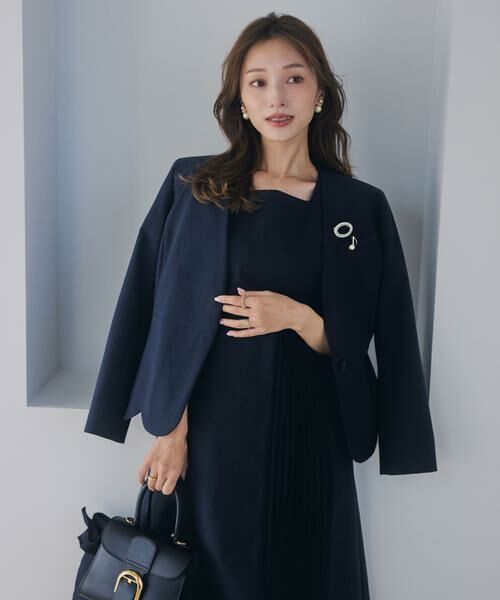 Maglie le cassetto / マーリエ ル カセット ミニ丈・ひざ丈ワンピース | 《プラスサイズ》ハレ映えプリーツワンピース《M Maglie le cassetto×吉田理紗》 | 詳細9