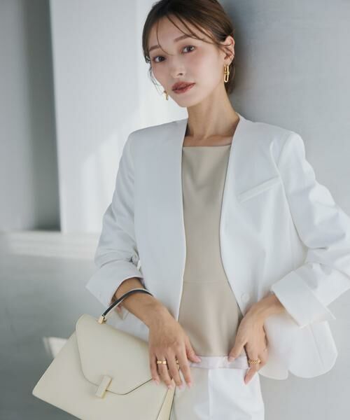 Maglie le cassetto / マーリエ ル カセット ノーカラージャケット | 《M Maglie le cassetto×吉田理紗》ハンサムスカラップジャケット | 詳細9