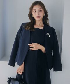 Maglie le cassetto / マーリエ ル カセット ノーカラージャケット | 《大きいサイズ》ハンサムスカラップジャケット《M Maglie le cassetto×吉田理紗》