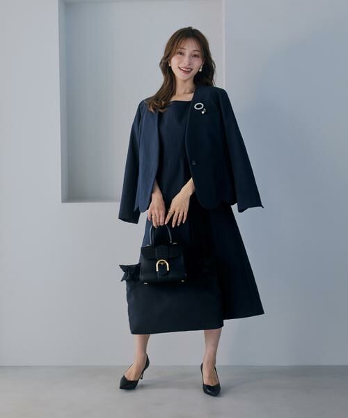 Maglie le cassetto / マーリエ ル カセット ノーカラージャケット | 《大きいサイズ》ハンサムスカラップジャケット《M Maglie le cassetto×吉田理紗》 | 詳細12