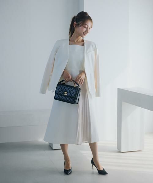 Maglie le cassetto / マーリエ ル カセット ノーカラージャケット | 《大きいサイズ》ハンサムスカラップジャケット《M Maglie le cassetto×吉田理紗》 | 詳細4