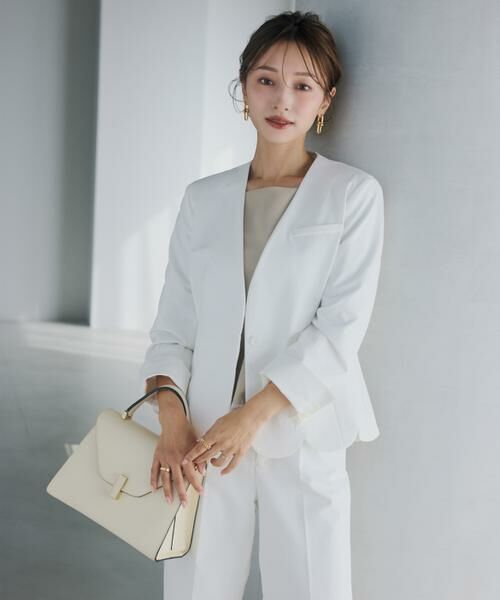 Maglie le cassetto / マーリエ ル カセット ノーカラージャケット | 《大きいサイズ》ハンサムスカラップジャケット《M Maglie le cassetto×吉田理紗》 | 詳細8