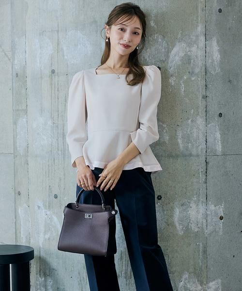 Maglie le cassetto / マーリエ ル カセット シャツ・ブラウス | 《M Maglie le cassetto×吉田理紗》華やぎペプラムブラウス | 詳細1