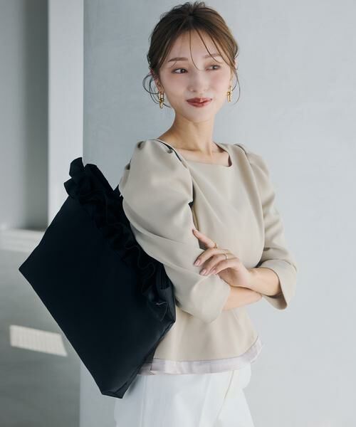 Maglie le cassetto / マーリエ ル カセット トートバッグ | 《M Maglie le cassetto×吉田理紗》フリルトートバッグ | 詳細2