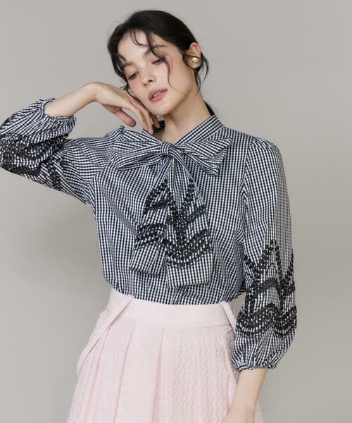 Maglie le cassetto / マーリエ ル カセット シャツ・ブラウス | ボーラーレースブラウス | 詳細1