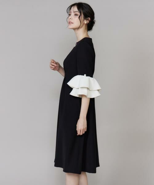 Maglie le cassetto / マーリエ ル カセット ミニ丈・ひざ丈ワンピース | 《M Maglie le cassetto》袖フリルフレアワンピース | 詳細10