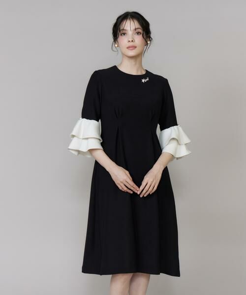 Maglie le cassetto / マーリエ ル カセット ミニ丈・ひざ丈ワンピース | 《M Maglie le cassetto》袖フリルフレアワンピース | 詳細24