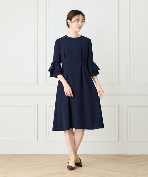 Maglie le cassetto / マーリエ ル カセット ミニ丈・ひざ丈ワンピース | 《M Maglie le cassetto》袖フリルフレアワンピース | 詳細17