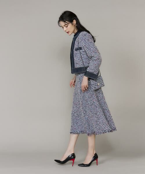 Maglie le cassetto / マーリエ ル カセット その他アウター | 《大きいサイズ》デニムファンシーツイードジャケット《M Maglie le cassetto》 | 詳細7