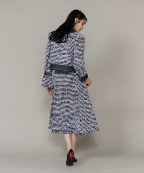 Maglie le cassetto / マーリエ ル カセット その他アウター | 《プラスサイズ》デニムファンシーツイードジャケット《M Maglie le cassetto》 | 詳細8