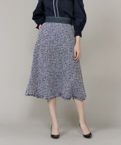 Maglie le cassetto / マーリエ ル カセット ミニ・ひざ丈スカート | 《M Maglie le cassetto》デニムファンシーツイードスカート