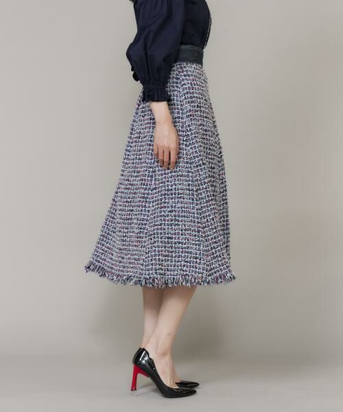 Maglie le cassetto / マーリエ ル カセット ミニ・ひざ丈スカート | 《M Maglie le cassetto》デニムファンシーツイードスカート | 詳細13