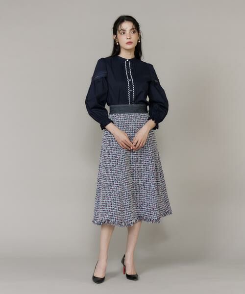 Maglie le cassetto / マーリエ ル カセット ミニ・ひざ丈スカート | 《M Maglie le cassetto》デニムファンシーツイードスカート | 詳細3