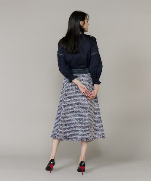 Maglie le cassetto / マーリエ ル カセット ミニ・ひざ丈スカート | 《大きいサイズ》デニムファンシーツイードスカート《M Maglie le cassetto》 | 詳細5