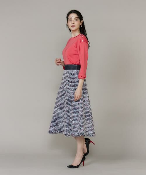 Maglie le cassetto / マーリエ ル カセット ミニ・ひざ丈スカート | 《大きいサイズ》デニムファンシーツイードスカート《M Maglie le cassetto》 | 詳細10