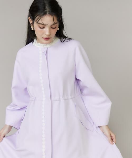 Maglie le cassetto / マーリエ ル カセット その他アウター | 《大きいサイズ》配色フラワーレースコート《M Maglie le cassetto》 | 詳細1