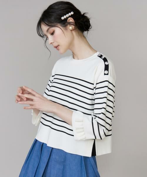 Maglie le cassetto / マーリエ ル カセット ニット・セーター | 袖フリルニットプルオーバー | 詳細1