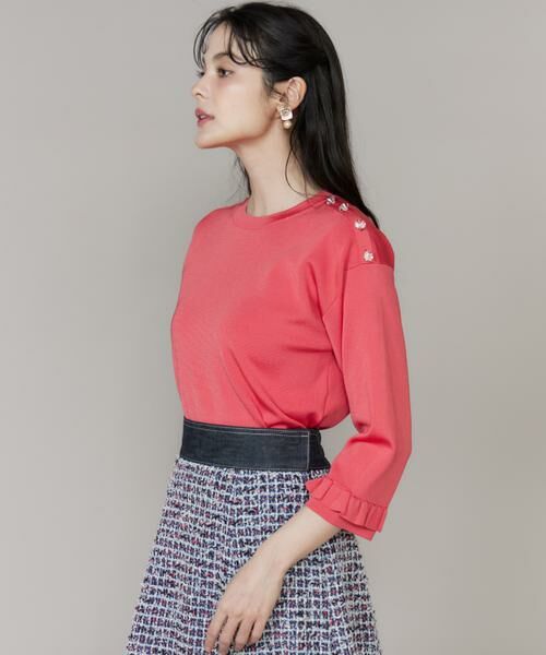 Maglie le cassetto / マーリエ ル カセット ニット・セーター | 袖フリルニットプルオーバー | 詳細10