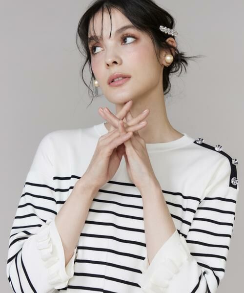 Maglie le cassetto / マーリエ ル カセット ニット・セーター | 袖フリルニットプルオーバー | 詳細11