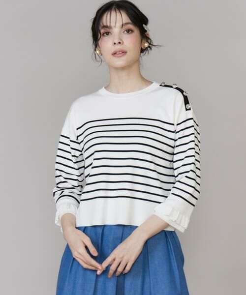 Maglie le cassetto / マーリエ ル カセット ニット・セーター | 袖フリルニットプルオーバー | 詳細12