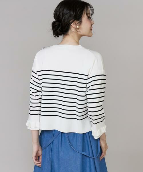 Maglie le cassetto / マーリエ ル カセット ニット・セーター | 袖フリルニットプルオーバー | 詳細14