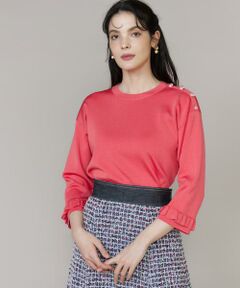 Maglie le cassetto / マーリエ ル カセット ニット・セーター | 《大きいサイズ》袖フリルニットプルオーバー