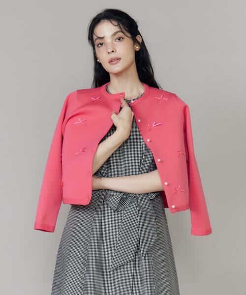 Maglie le cassetto / マーリエ ル カセット カーディガン・ボレロ | サテンリボンニットジャケット | 詳細14