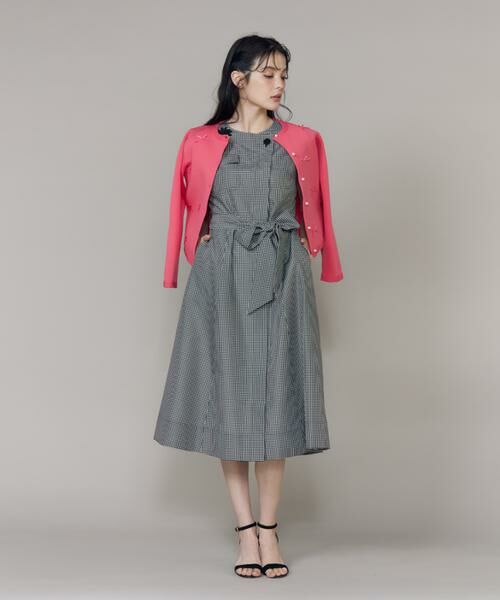 Maglie le cassetto / マーリエ ル カセット その他アウター | 《大きいサイズ》サテンリボンニットジャケット | 詳細9