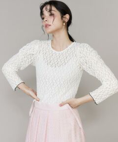 Maglie le cassetto / マーリエ ル カセット カットソー | 配色レースカットソー