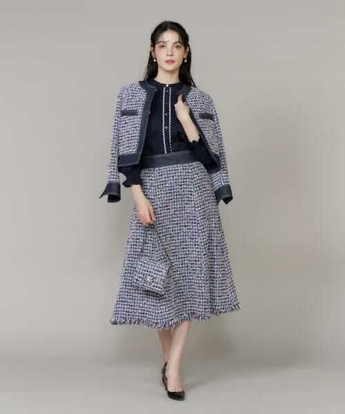 Maglie le cassetto / マーリエ ル カセット ショルダーバッグ | 《M Maglie le cassetto》デニムファンシーツイードショルダーバッグ | 詳細3