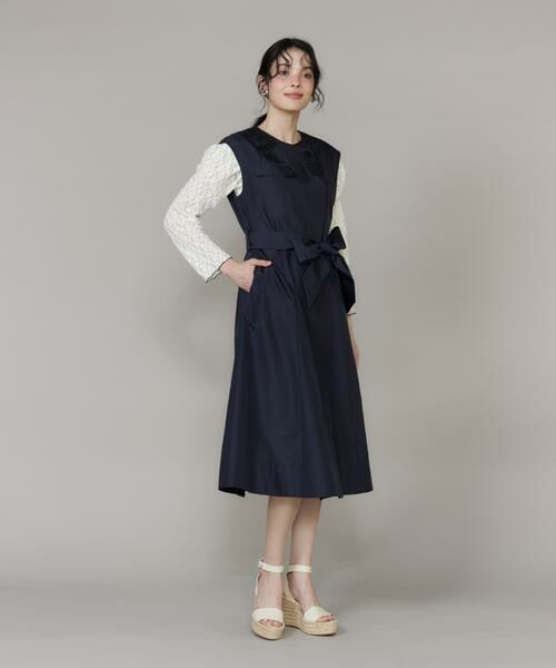 Maglie le cassetto / マーリエ ル カセット ミニ丈・ひざ丈ワンピース | 《大きいサイズ》フラワーモチーフレースワンピース《M Maglie le cassetto》 | 詳細9