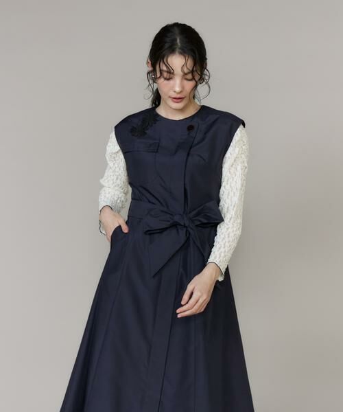 Maglie le cassetto / マーリエ ル カセット ミニ丈・ひざ丈ワンピース | 《プラスサイズ》フラワーモチーフレースワンピース《M Maglie le cassetto》 | 詳細13