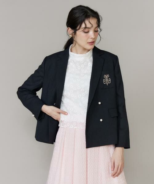 Maglie le cassetto / マーリエ ル カセット その他アウター | 《M Maglie le cassetto》ロゴ刺繍パール釦ジャケット | 詳細6