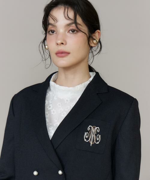 Maglie le cassetto / マーリエ ル カセット その他アウター | 《M Maglie le cassetto》ロゴ刺繍パール釦ジャケット | 詳細9