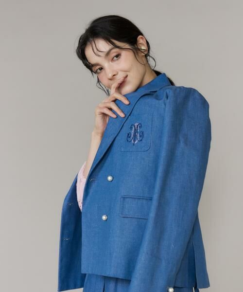 Maglie le cassetto / マーリエ ル カセット Gジャン・デニムジャケット | 《WEB・POPUP限定》刺繍コンパクトデニムジャケット《M Maglie le cassetto》 | 詳細11