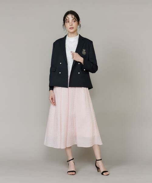 Maglie le cassetto / マーリエ ル カセット その他アウター | 《大きいサイズ》ロゴ刺繍パール釦ジャケット《M Maglie le cassetto》 | 詳細2