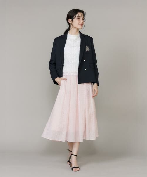 Maglie le cassetto / マーリエ ル カセット その他アウター | 《大きいサイズ》ロゴ刺繍パール釦ジャケット《M Maglie le cassetto》 | 詳細3