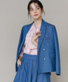 Maglie le cassetto / マーリエ ル カセット Gジャン・デニムジャケット | 《大きいサイズ》《WEB・POPUP限定》刺繍コンパクトデニムジャケット《M Maglie le cassetto》