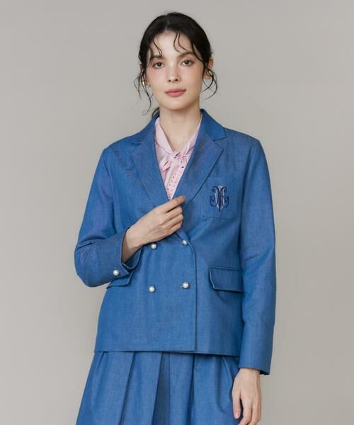 Maglie le cassetto / マーリエ ル カセット Gジャン・デニムジャケット | 《プラスサイズ》《WEB・POPUP限定》刺繍コンパクトデニムジャケット《M Maglie le cassetto》 | 詳細12