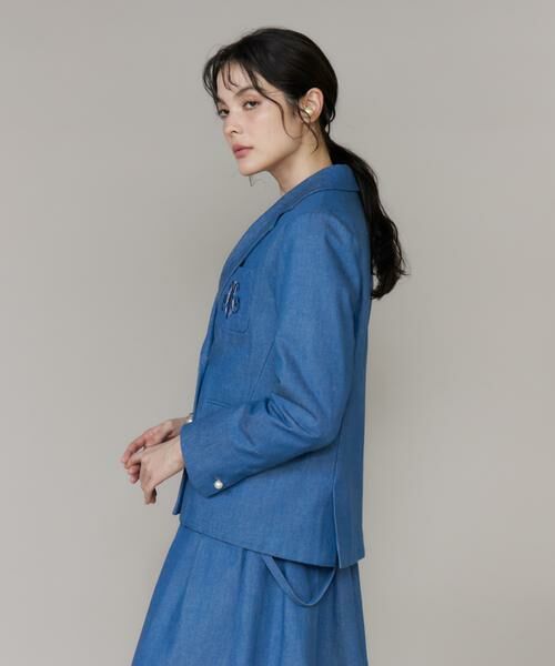 Maglie le cassetto / マーリエ ル カセット Gジャン・デニムジャケット | 《プラスサイズ》《WEB・POPUP限定》刺繍コンパクトデニムジャケット《M Maglie le cassetto》 | 詳細13