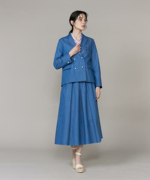 Maglie le cassetto / マーリエ ル カセット Gジャン・デニムジャケット | 《プラスサイズ》《WEB・POPUP限定》刺繍コンパクトデニムジャケット《M Maglie le cassetto》 | 詳細7