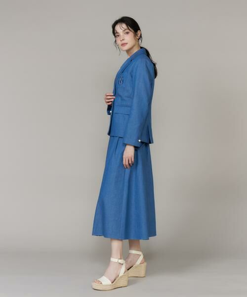 Maglie le cassetto / マーリエ ル カセット Gジャン・デニムジャケット | 《プラスサイズ》《WEB・POPUP限定》刺繍コンパクトデニムジャケット《M Maglie le cassetto》 | 詳細8