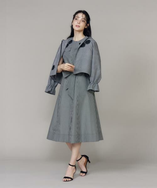 Maglie le cassetto / マーリエ ル カセット その他アウター | 《大きいサイズ》フラワーモチーフレースブルゾン《M Maglie le cassetto》 | 詳細7